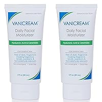 Vanicream Daily Facial Moisturizer Hyaluronic Acid & Ceramides - 3 Oz - For Sensitive Skin - (Pack of 2)
