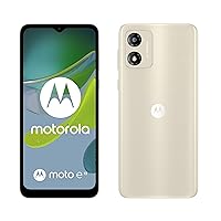 Motorola Moto E13 Dual SIM 64GB ROM + 2GB RAM Factory Unlocked 4G Smartphone (Creamy White) - International Version