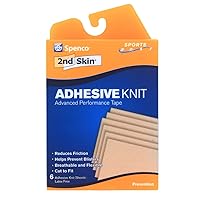 2nd Skin Adhesive Knit Blister Protection, Sports, 6 Count,Packaging may vary