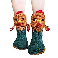 Kuriozud Animals Socks for Women Adult Girls,Funny Alligator Crocodile Shark Chicken Socks Knitted Christmas Socks Gift
