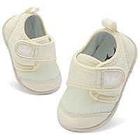 FEETCITY Baby First Walking Shoes Boys Girls Infant Sneakers Crib Shoes Breathable Lightweight Slip On Shoes