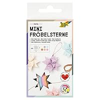 1297 Paper Strips for Mini Froebel Stars, 100 Strips, 25 Stars, Assorted Pastel Colours