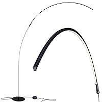 Sparq Arc Floor Lamp, Ultra Bright Lamp for Living Rooms & Offices – 3-Way Dimmable Smart, Tall Contemporary Standing Lamp for Reading in Bedrooms - Black