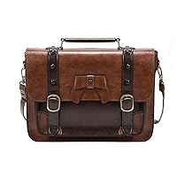 ECOSUSI Vintage Crossbody Messenger Bag Satchel Purse Handbag Briefcase for Women