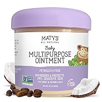 Matys Multipurpose Baby Ointment, All Over Gentle Skin Protection for Newborns & Up, Soothes Dry Irritated Skin, Diaper Rash, Cradle Cap, Drool Rash & More, Petroleum Free, Fragrance Free, 10 oz tub