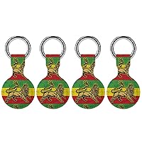 Lion of Judah Flag Anti-Scratch Protective Case Cover Compatible with AirTag with Keychain 4PCS