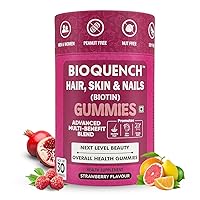 Biotin Gummies for Healthy Hair, Bright Skin & Nails Growth | Enriched with Vitamin A, C & E, B6, B12, Folic Acid, Zinc | for Men & Women | 30 Gummies