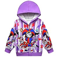 Circus Hoodies for Kids Circus Cartoon Sweatshirt 6-14Y