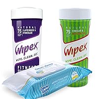 Super Yoga & Fitness Cleaning Bundle, Get 2 Wipex Natural Fitness Equipment Wipes and Get 1 72ct Pack of Germ-Away Hand Sanitizing Wipes