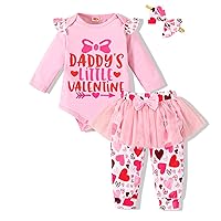 VINUOKER Baby Girl Clothes,Newborn Baby Girl Spring Fall Winter Outfits Infant Girl Bodysuit Pant Set