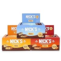 Nick's Sampler Pack Swedish Style Protein Bars, Keto Friendly Snack Bars, No Added Sugar, 5g Collagen, Low Carb Protein Bar, Low Sugar Meal Replacement Bar, Keto Snacks, 36-Count