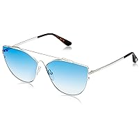 FT0563 18X Shiny Rhodium Jacquelyn Pilot Sunglasses Lens Category 2 Le