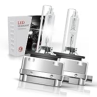 XELORD D1S Xenon HID Headlights Bulb 6000K Diamond Bright White for 12V Car  HID Headlight Replacement Bulbs 35W with Metal Stents Base - 2 Pack