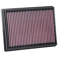K&N Engine Air Filter: Reusable, Clean Every 75,000 Miles, Washable, Premium, Replacement Car Air Filter: Compatible with 2018-2020 FORD (Escape, Focus IV), 33-3131