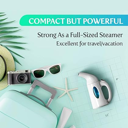 iSteam Steamer for Clothes [Home Steam Cleaner] Powerful Travel Steamer 7-in-1. Handheld Garment Steamer, Wrinkle Remover. Portable Fabric Steam Iron. Clothing Accessory for USA 110-120v [H106]