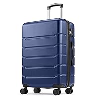 Sweetcrispy 24 inch Luggage, Hard Shell ABS Suitcase with Double Spinner Wheels, Lightweight Expandable Rolling Luggage with TSA Lock