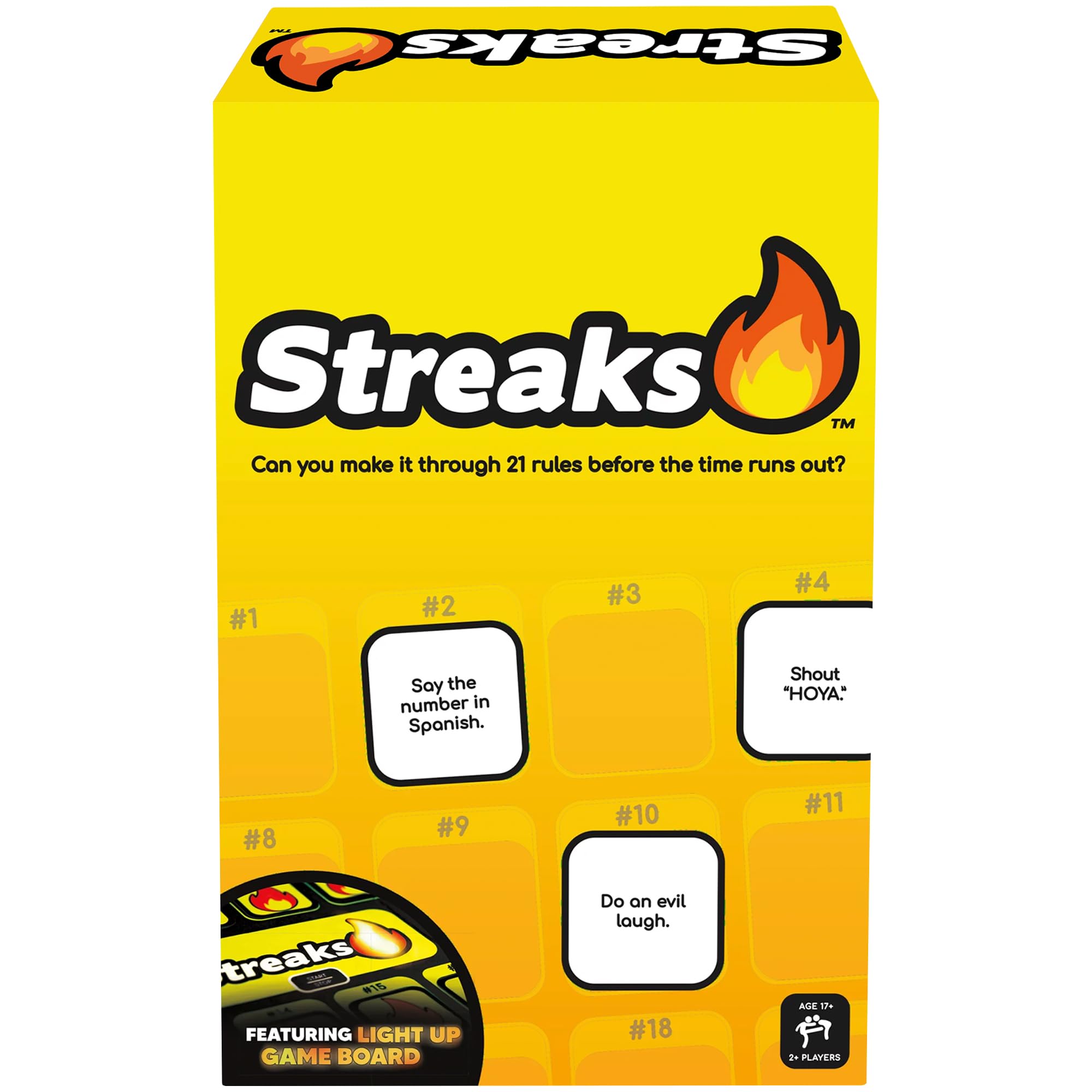 Buffalo Games - Streaks - Adult Party Game - New Game Night Classic - Electronic Light Up Board - Adult Fast Paced Race Against The Clock Counter - Cooperative Play - Ages 17 and Up