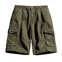 Mens Outdoor Casual Expandable Waist Lightweight Water Resistant Quick Dry Fishing Hiking Shorts Elastic Waist Cargo Pants