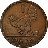 1940-1968 Irish Penny With Lucky St.Patricks Hen, A Large And Attractive Coin. A National Symbol Of Irish Republic. Penny Graded By Seller Circualted Condition