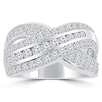 1.90 ct Ladies Round Cut Diamond Anniversary Ring in Platinum