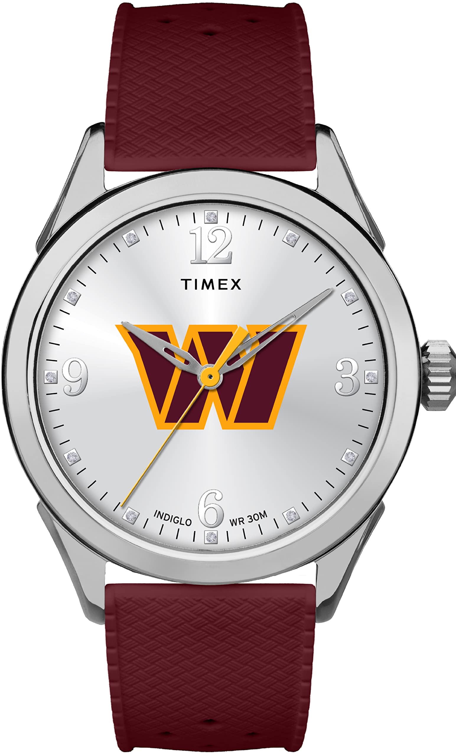 Timex Tribute Women's NFL Athena 40mm Watch – Washington Commanders with Crimson Silicone Strap