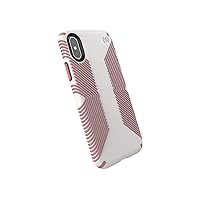 Speck Products Presidio Grip iPhone Xs/iPhone X Case, Veil White/Lipliner Pink (117124-7575)