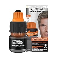 L’Oreal Paris Men Expert One Twist Mess Free Permanent Hair Color, Mens Hair Dye to Cover Grays, Easy Mix Ammonia Free Application, Dark Blonde 07, 1 Application Kit