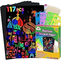 ZMLM 2 Pack Bulk Rainbow Magic Notebooks and 117Pcs Rainbow Scratch Paper Kit