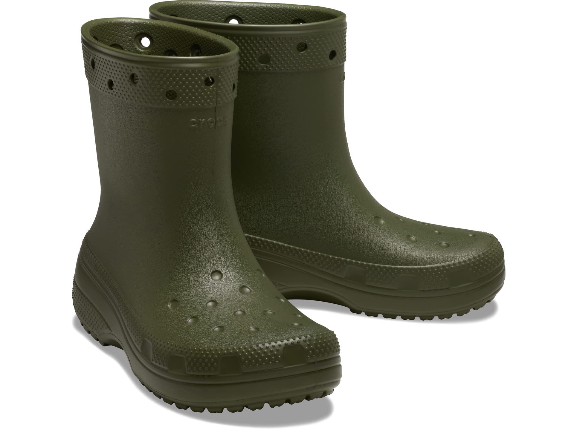 Crocs Unisex Classic Rain Boots, Army Green, 5 US Men