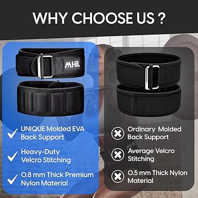 MHiL Quick Locking Weight Lifting Belt for Men & Women, Weight Belt for  Workout Weightlifting, Powerlifting, Squat & Deadlift Weightlifting Belt  for