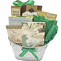 Gifts Fulfilled Little Book of Comfort Sympathy Gift Basket for Loss of Mother, Father, Loved One Bereavement Gift with Book plus Sympathy Food, Cookies and Snacks