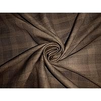 Tweed Suiting Heavy Weight Premium Fabric Brown Plaids 58