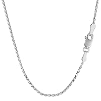 Jewelry Affairs Sterling Silver Rhodium Plated Spiga Chain Necklace, 1.3mm