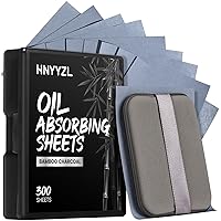 HNYYZL Blotting papers for Face,300pcs Oil blotting sheets,1 Portable box with Mirror & Makeup Puff,Makeup Friendly Oily Skin Shine Blotter,oil face wipes for Home Office School Travel