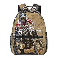 Dirt Bike Backpacks for Boys Motorcycle Kid Backpack Motocross Bookbag Back to School Back Pack Dirtbike for Girls Men Women