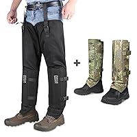 QOGIR Snake Guard Chaps Gaiters for Hunting: Snake Gear with Full Protection for Ankle to Lower and Thigh Legs from Snake Bites & Briar Thorns & Brush
