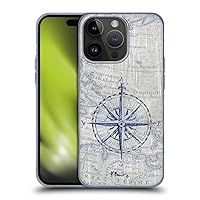Head Case Designs Officially Licensed Paul Brent Vintage Compass Nautical Soft Gel Case Compatible with Apple iPhone 15 Pro