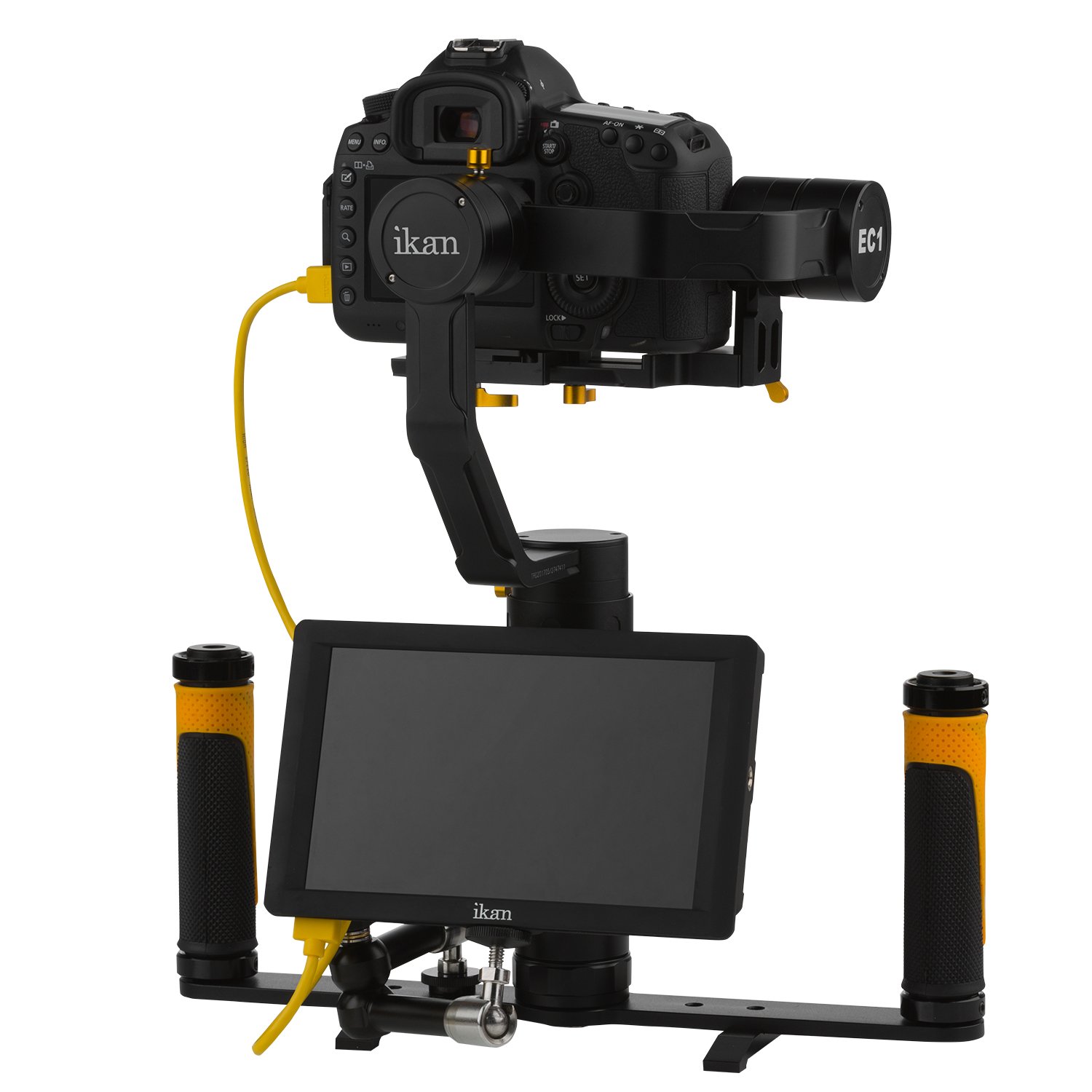 Ikan EC1-DGK-E6 EC1 Beholder Gimbal & DH7-DK Monitor Kit for Canon, Black