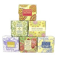 Bundle of 6 Greenwich Bay Trading Co. Soaps - 1.9oz Soaps in The Following Scents: Fresh Milk, Lemon Verbena, White Tea Calendula, Lavender Chamomile, Pomegranate Shea Butter, and Passion Flower and
