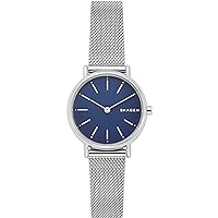Skagen Watch for Women Signatur Lille, Two Hand Movement, 30 mm Silver Stainless Steel Case with a Stainless Steel Mesh Strap, SKW2759
