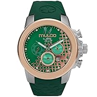 MULCO Watch for Women Era - Watch Analog Display Large Face Watch - Silicone Stainless Steel Women's Chronograph Watch Waterproof Steel Accent