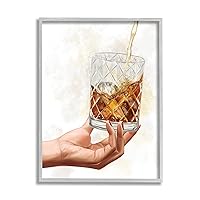 Pouring Liqueur Glass Beverage Framed Wall Art, Design by Ziwei Li