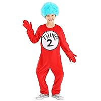 elope Dr. Seuss Thing 1 & Thing 2 Deluxe Costume Kids Red Size Small