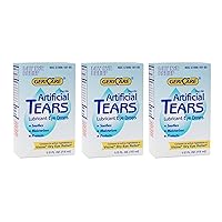 GeriCare Artificial Lubricating Tears, Dry Eyes Redness Relief Drops - Long Lasting Formula, 0.5 fl oz Bottle (15ml) (Pack of 3)