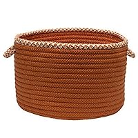 Colonial Mills Hounds Tooth Bright Edge Basket, 24 by 14-Inch, Orange