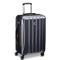 DELSEY Paris Helium Aero Hardside Expandable Luggage with Spinner Wheels, Titanium, Checked-Medium 25 Inch