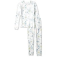 PJ Salvage Kids' Sleepwear Long Sleeve Top and Bottom Peachy Pajama Set