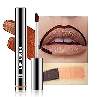 Peel Off Lip Liner Stain - Non-Stick Cup Lip Tattoo Peel Off Waterproof & Long Lasting, Comfortable Vivid Color Peel Lip Stain for Beauty Lip Makeup with All-Day | Vegan & Cruelty (#02 Cocoa)