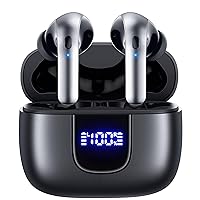 Wireless Earbuds Bluetooth 5.3 Headphones 78Hrs Playtime In-ear Earbuds with Wireless Charging Case LED Power Display Deep Bass Earphones Waterproof Headset with Built-in Mic for Android iOS phone TV