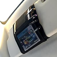 Pack-1 Car Sun Visor Organizer, Auto Sun Visor Card Clip, Car Interior Accessories Pocket Organizer, Universal for Most Cars (Black)